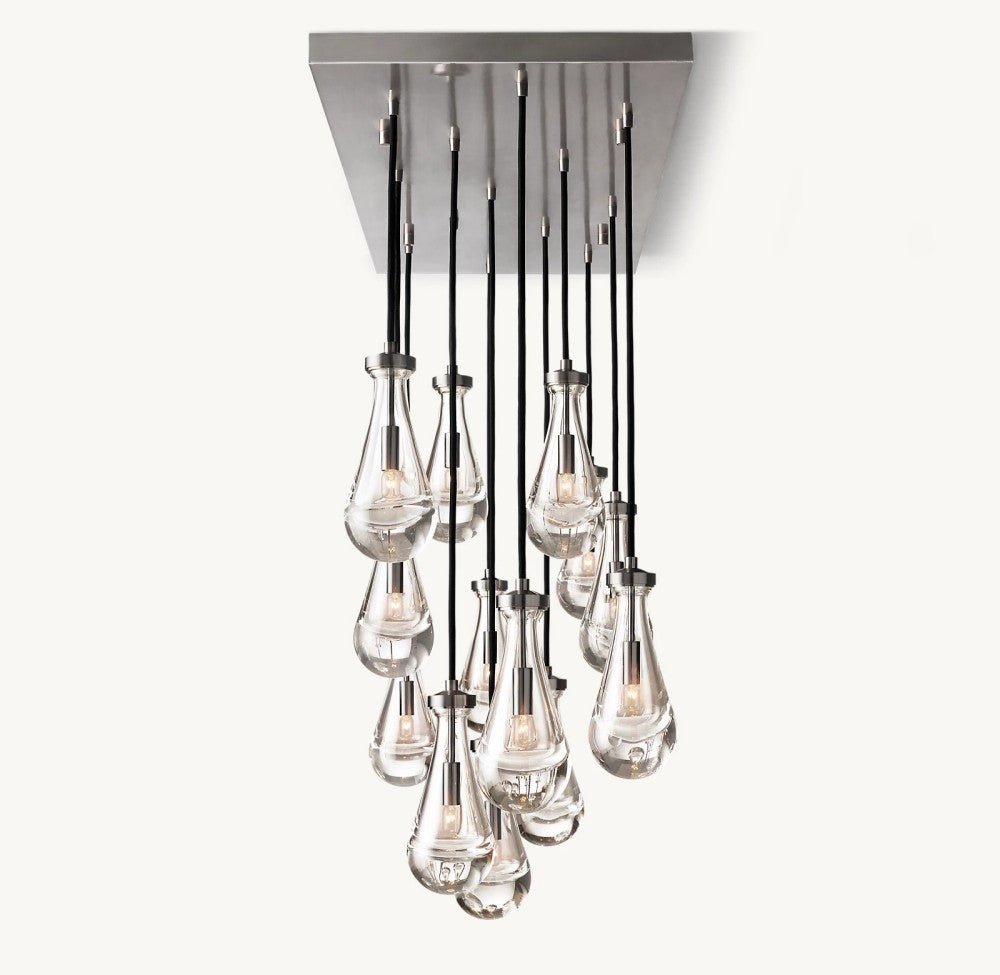 Raindrop Rectangular Chandelier 54" - Cyran Lamps