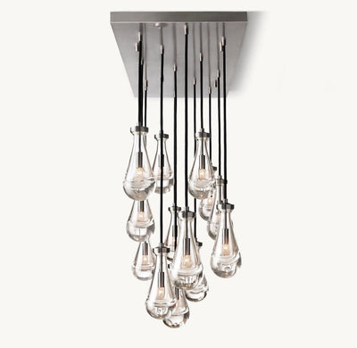 Raindrop Rectangular Chandelier 54" - Cyran Lamps