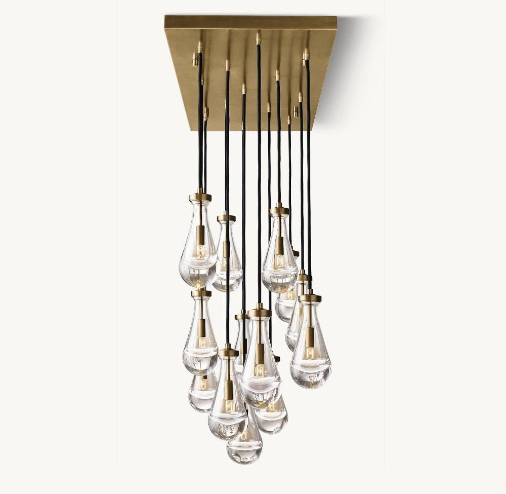 Raindrop Rectangular Chandelier 54" - Cyran Lamps