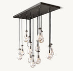 Raindrop Rectangular Chandelier 54" - Cyran Lamps