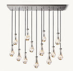Raindrop Rectangular Chandelier 54" - Cyran Lamps