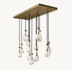Raindrop Rectangular Chandelier 54" - Cyran Lamps