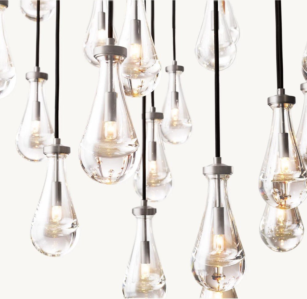 Raindrop Rectangular Chandelier 54" - Cyran Lamps