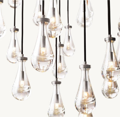 Raindrop Rectangular Chandelier 54" - Cyran Lamps