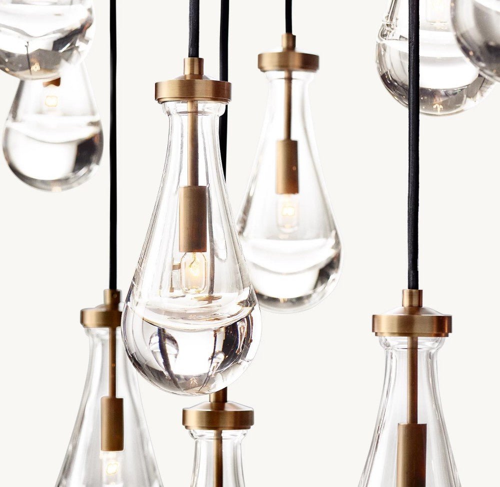 Raindrop Rectangular Chandelier 54" - Cyran Lamps