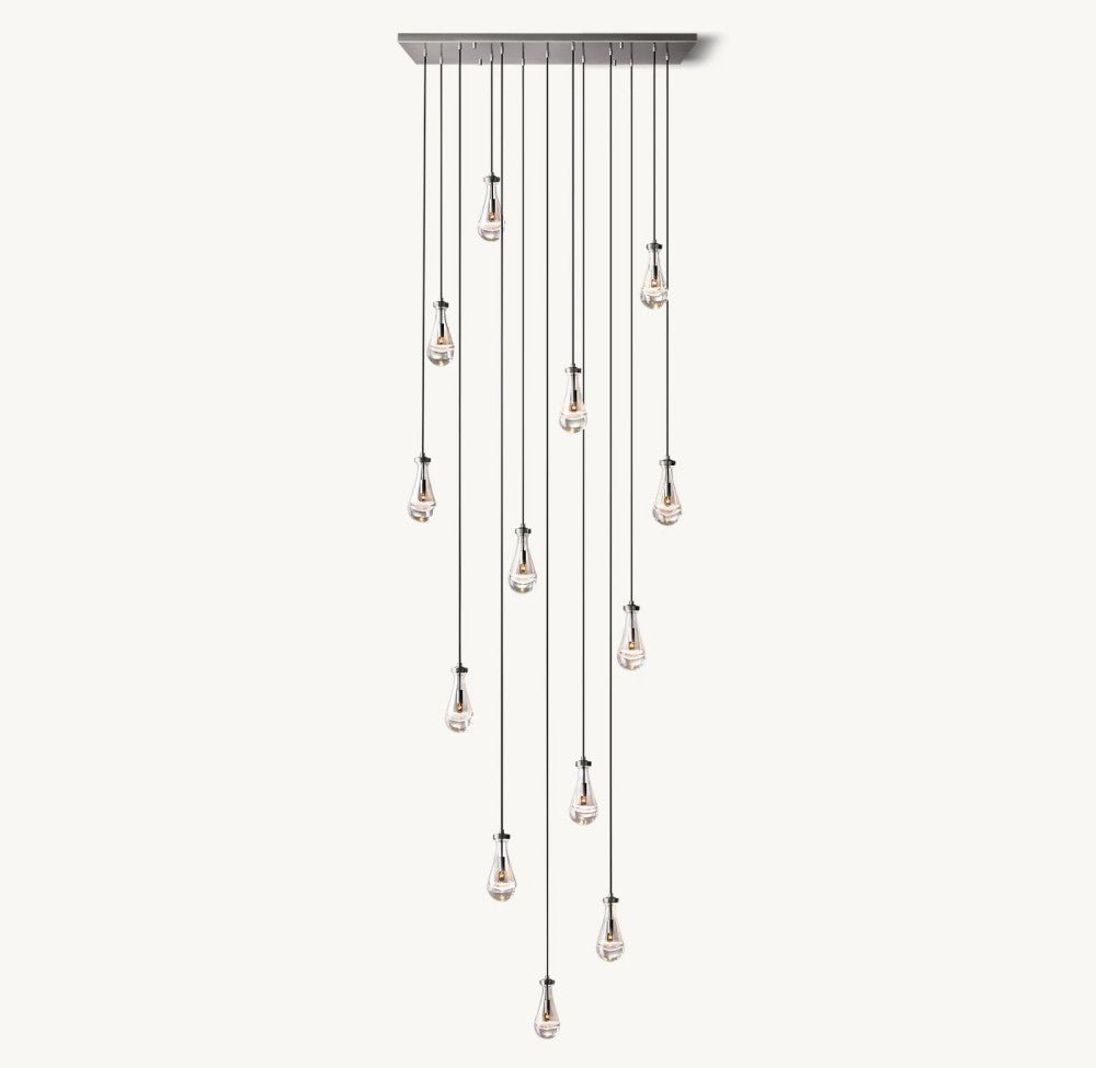Raindrop Rectangular Chandelier 54" - Cyran Lamps