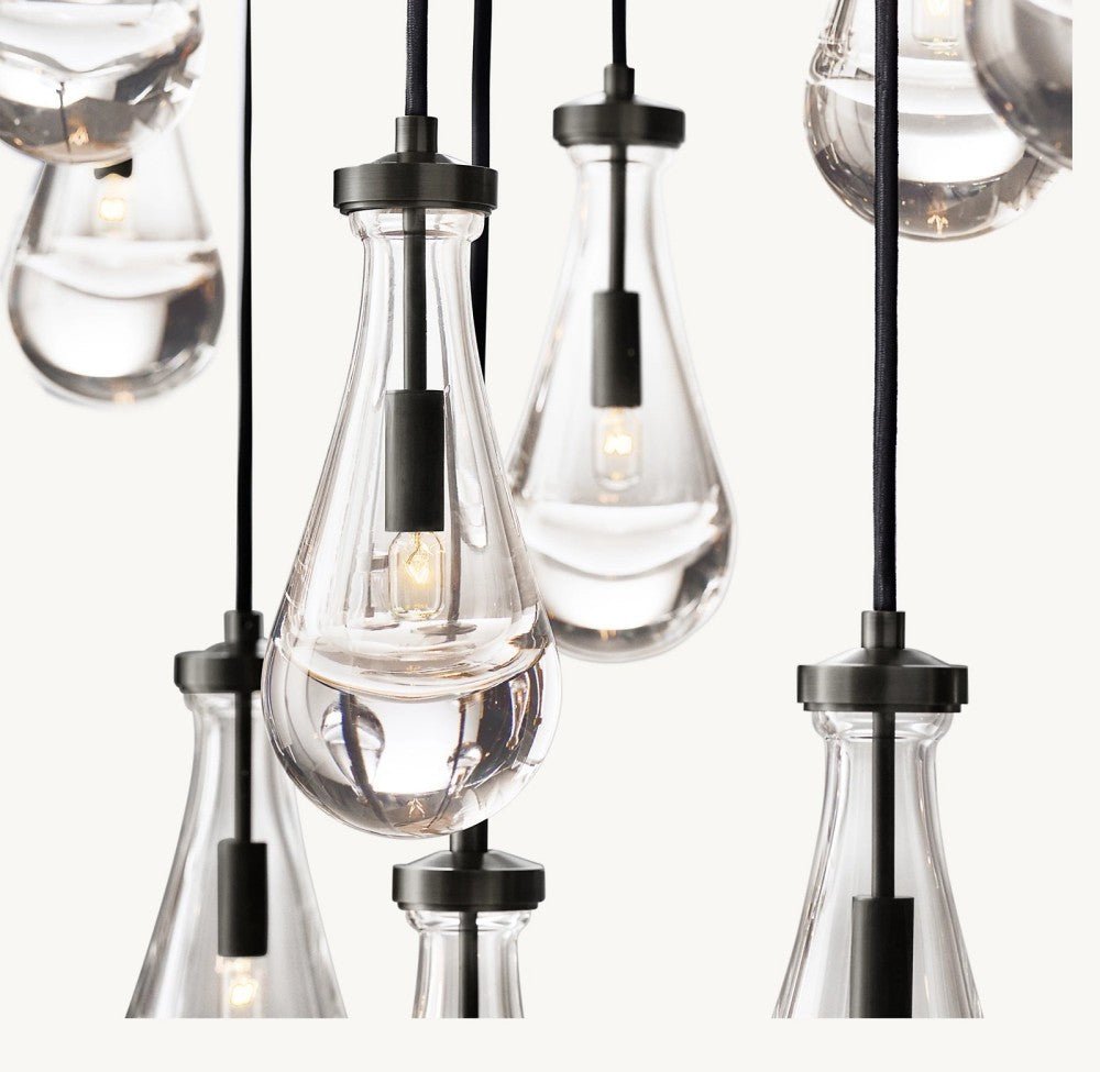 Raindrop Rectangular Chandelier 54" - Cyran Lamps