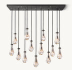 Raindrop Rectangular Chandelier 54" - Cyran Lamps