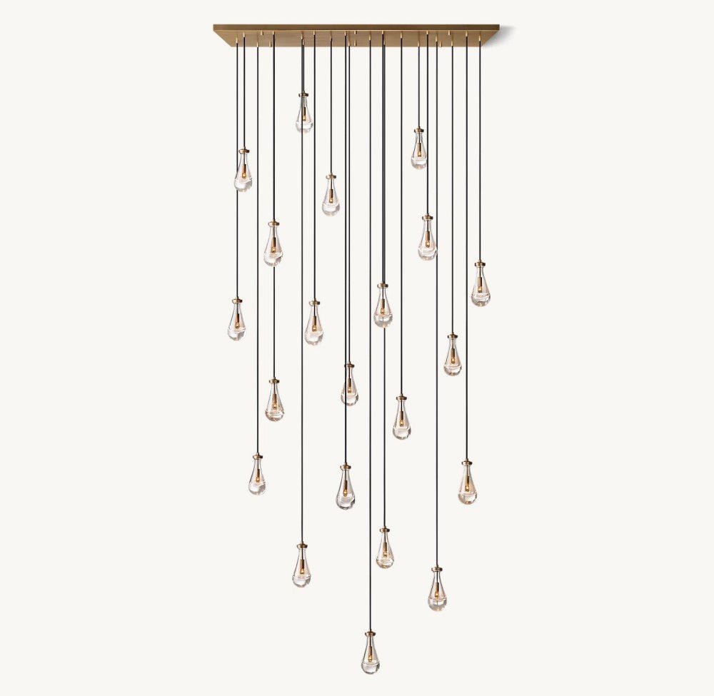 Raindrop Rectangular Chandelier 72" - Cyran Lamps