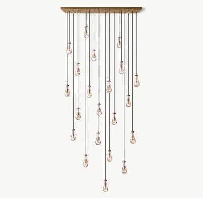 Raindrop Rectangular Chandelier 72" - Cyran Lamps