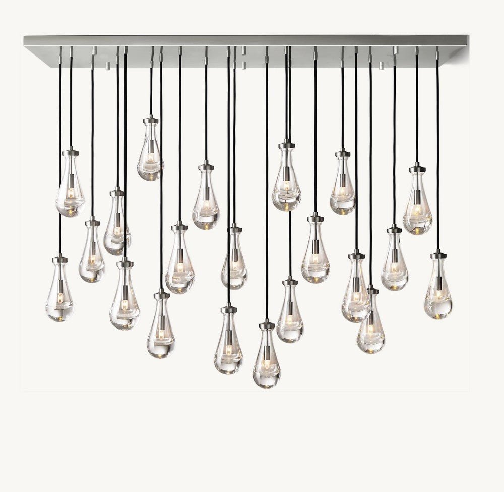 Raindrop Rectangular Chandelier 72" - Cyran Lamps