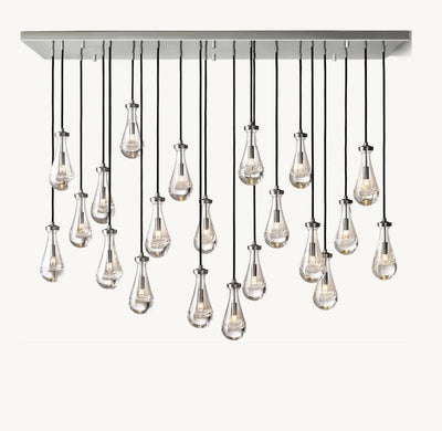 Raindrop Rectangular Chandelier 72" - Cyran Lamps