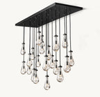Raindrop Rectangular Chandelier 72" - Cyran Lamps