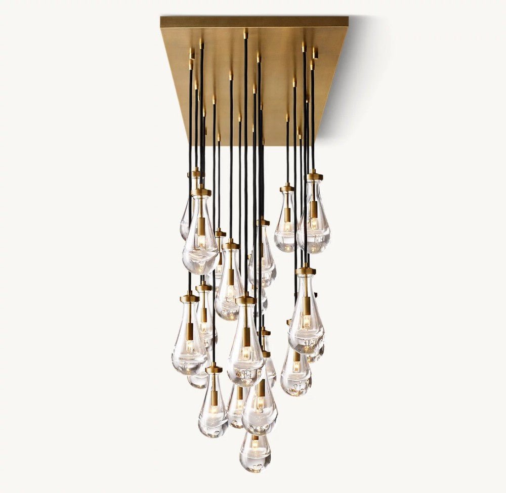 Raindrop Rectangular Chandelier 72" - Cyran Lamps