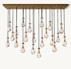 Raindrop Rectangular Chandelier 72" - Cyran Lamps