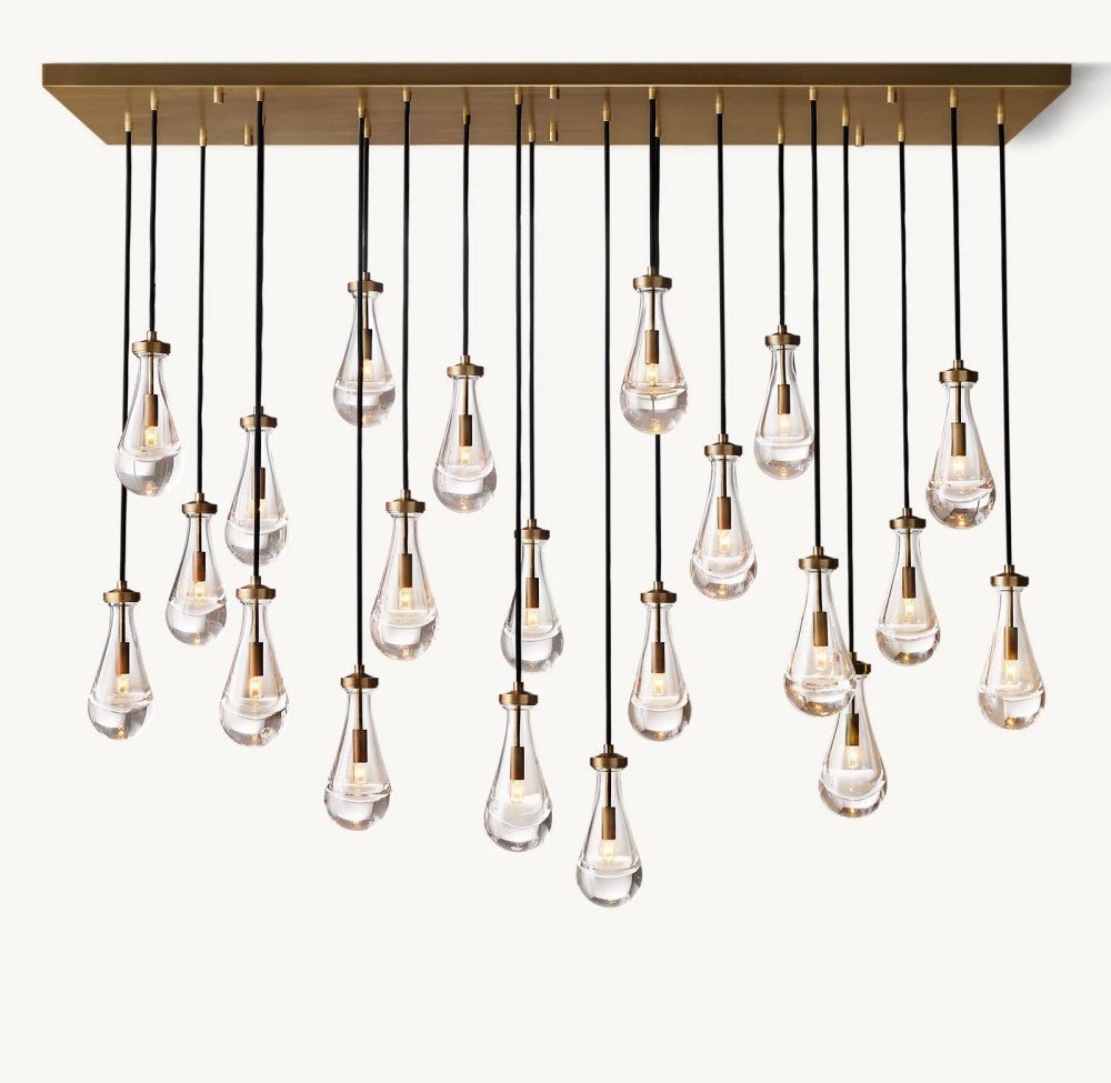 Raindrop Rectangular Chandelier 72" - Cyran Lamps