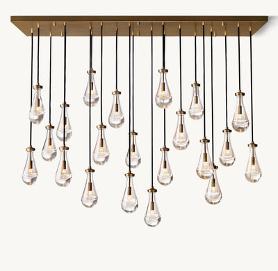 Raindrop Rectangular Chandelier 72" - Cyran Lamps