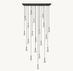 Raindrop Rectangular Chandelier 72" - Cyran Lamps