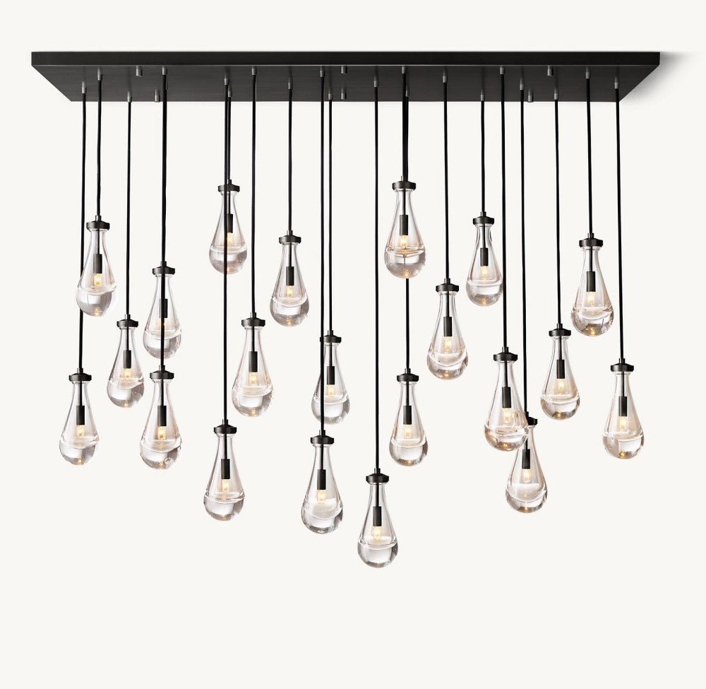 Raindrop Rectangular Chandelier 72" - Cyran Lamps