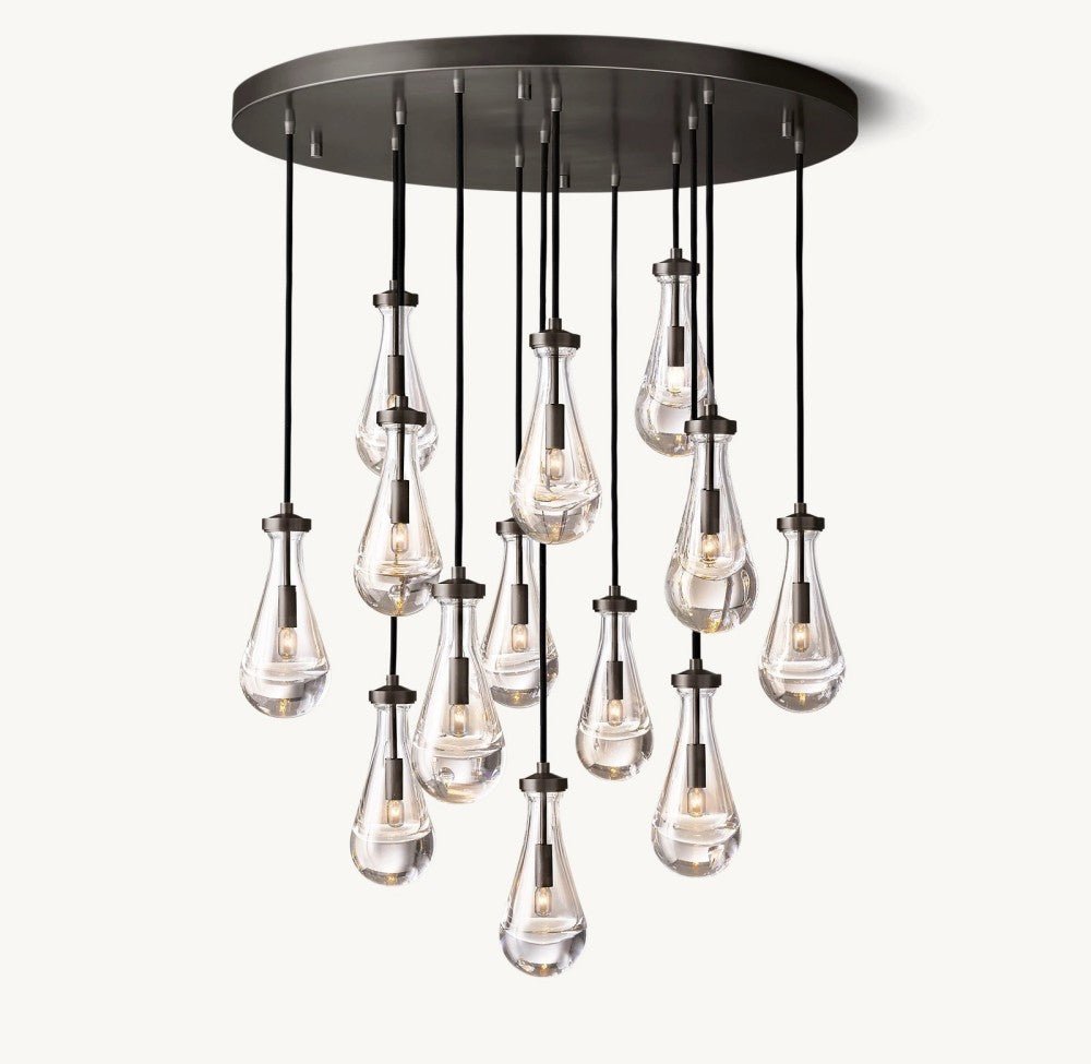 Raindrop Round Chandelier 36" - Cyran Lamps