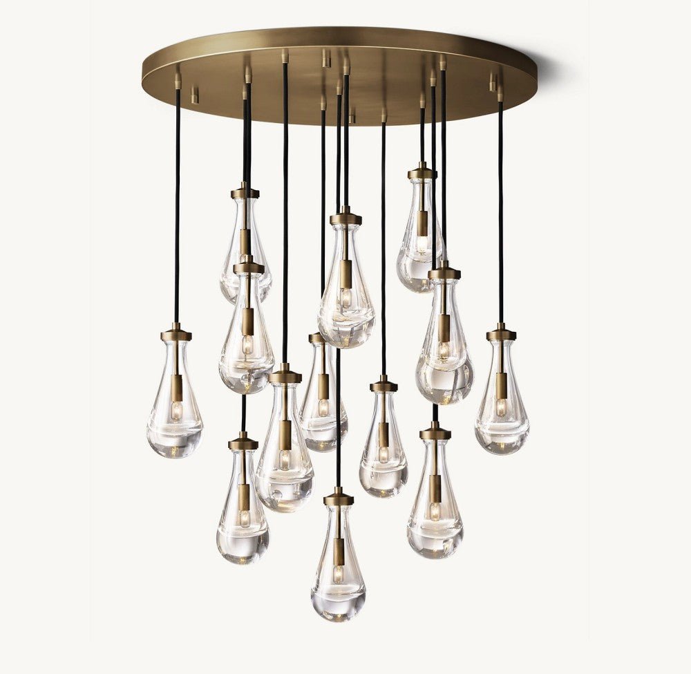 Raindrop Round Chandelier 36" - Cyran Lamps