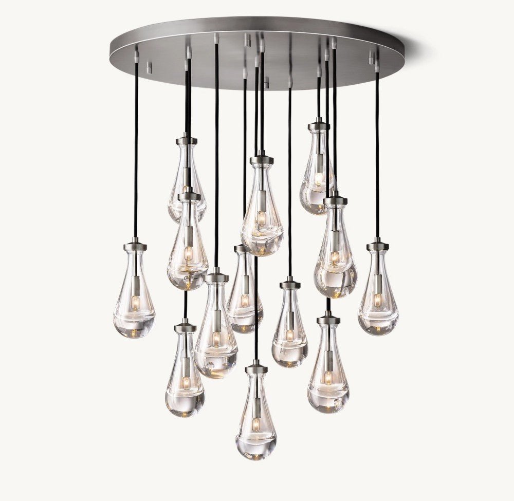 Raindrop Round Chandelier 36" - Cyran Lamps