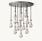 Raindrop Round Chandelier 36" - Cyran Lamps