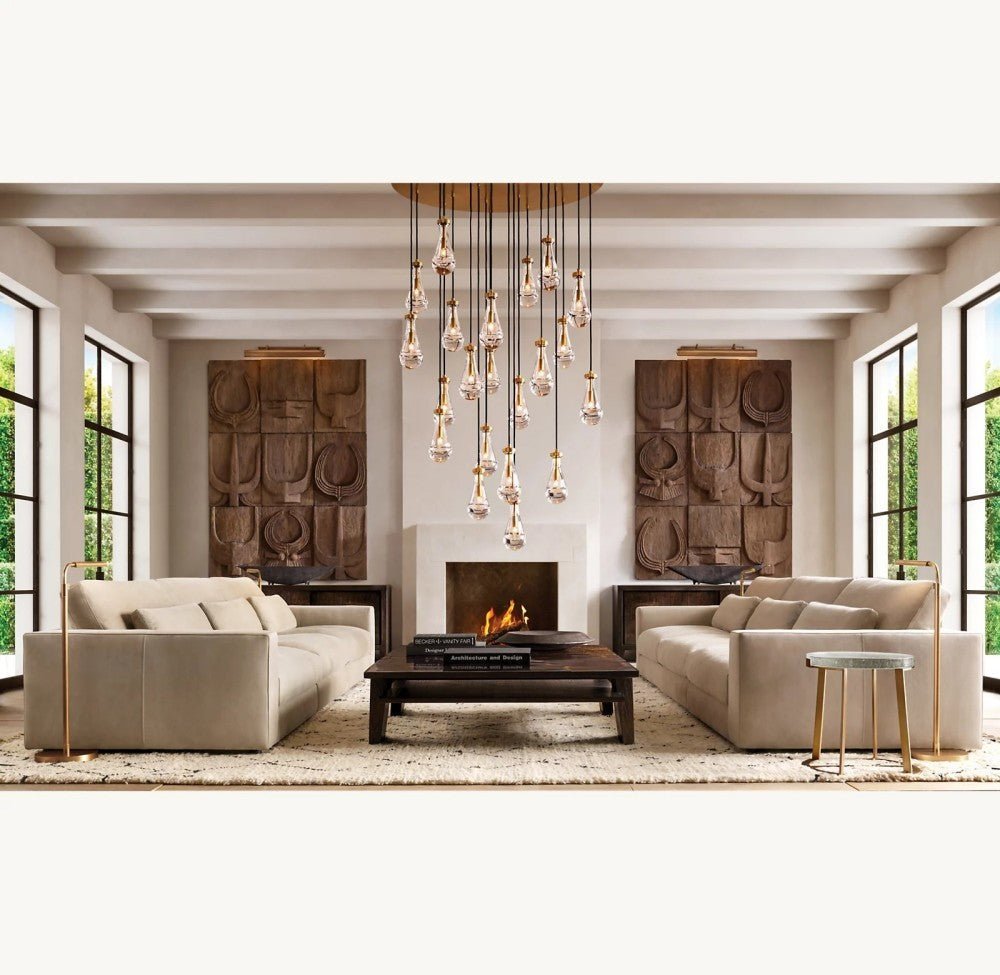 Raindrop Round Chandelier 47" - Cyran Lamps