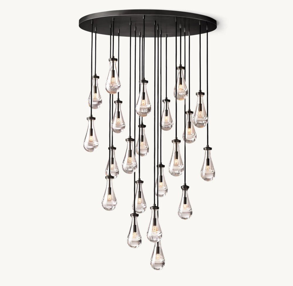 Raindrop Round Chandelier 47" - Cyran Lamps