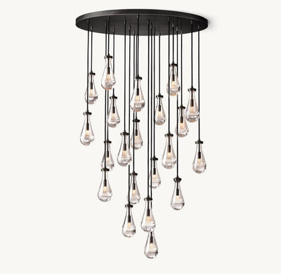 Raindrop Round Chandelier 47" - Cyran Lamps