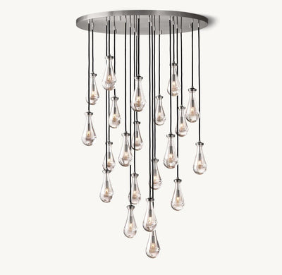 Raindrop Round Chandelier 47" - Cyran Lamps