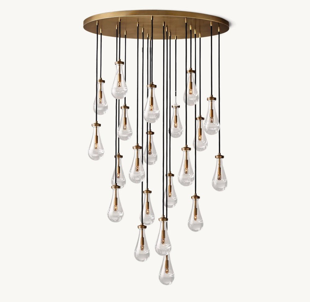 Raindrop Round Chandelier 47" - Cyran Lamps