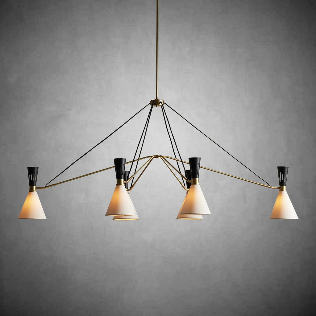 Ramsey 6 - Light Linear Chandelier - Cyran Lamps