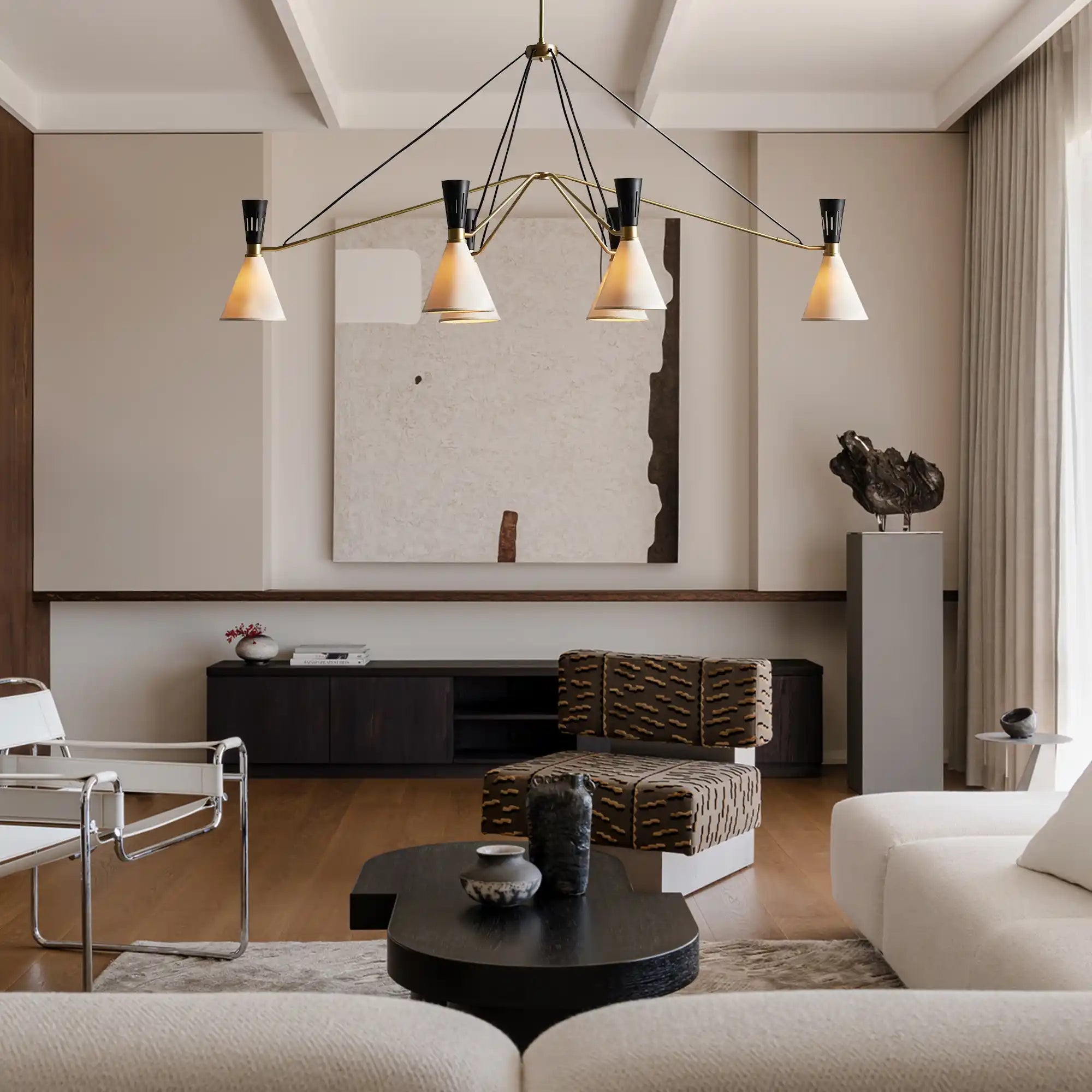 Ramsey 6 - Light Linear Chandelier - Cyran Lamps