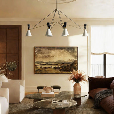 Ramsey 6 - Light Linear Chandelier - Cyran Lamps