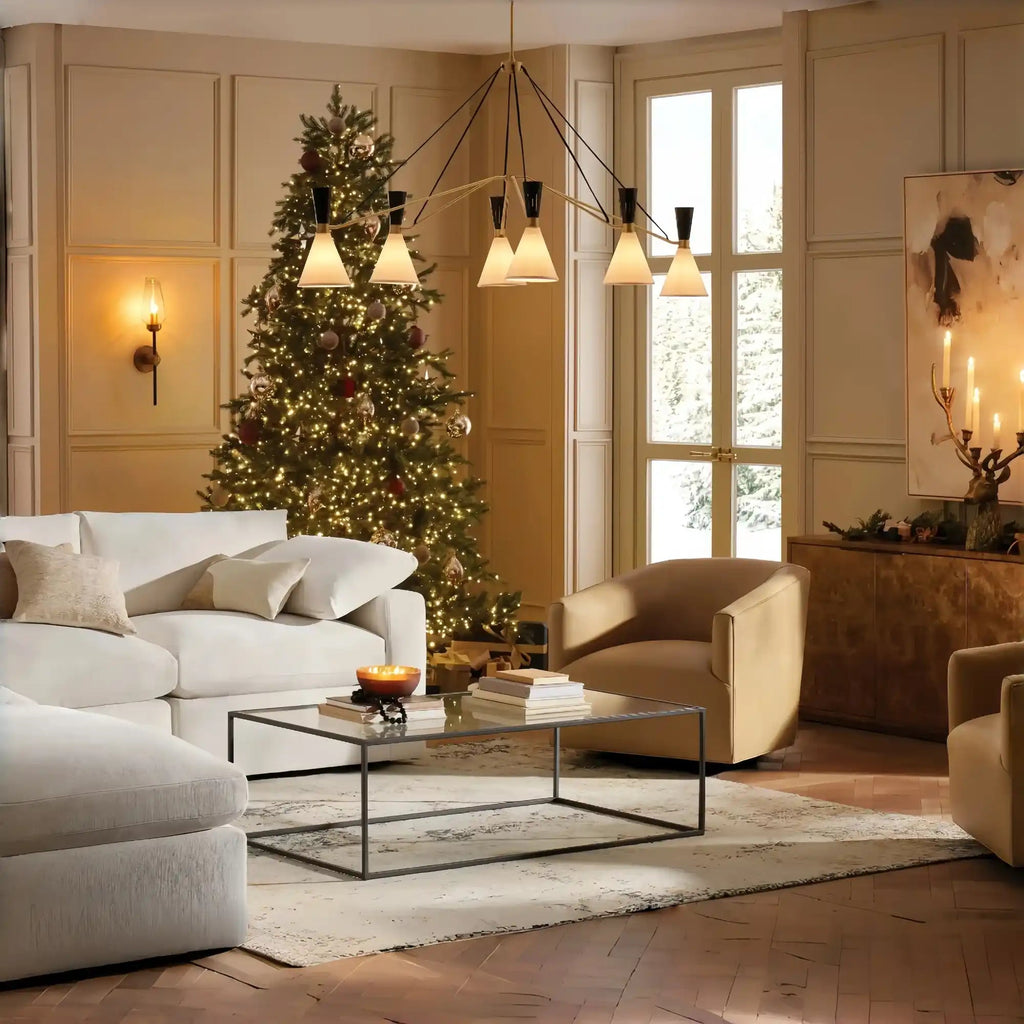 Ramsey 6 - Light Linear Chandelier - Cyran Lamps