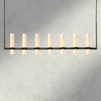 Ravay Linear Milk Glass Chandelier 59", 71" - Cyran Lamps