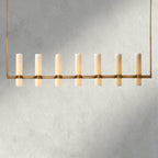 Ravay Linear Milk Glass Chandelier 59", 71" - Cyran Lamps