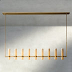 Ravay Linear Milk Glass Chandelier 59", 71" - Cyran Lamps