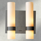 Ravay Milk Glass Double Sconce - Cyran Lamps
