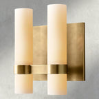Ravay Milk Glass Double Sconce - Cyran Lamps