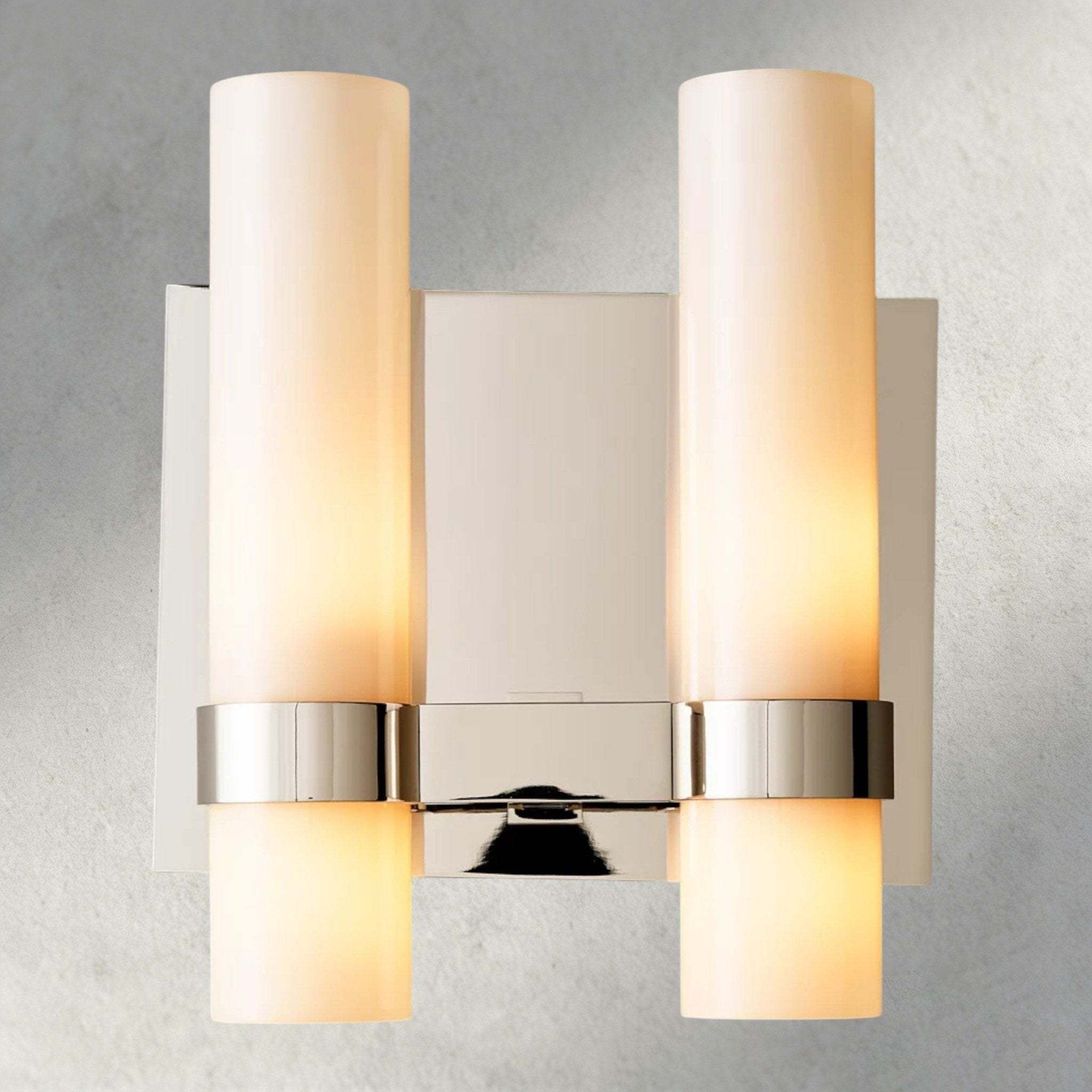 Ravay Milk Glass Double Sconce - Cyran Lamps
