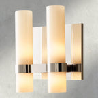Ravay Milk Glass Double Sconce - Cyran Lamps