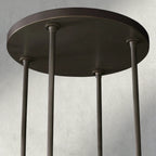 Ravay Round Milk Glass Chandelier 36", 48", 60" - Cyran Lamps