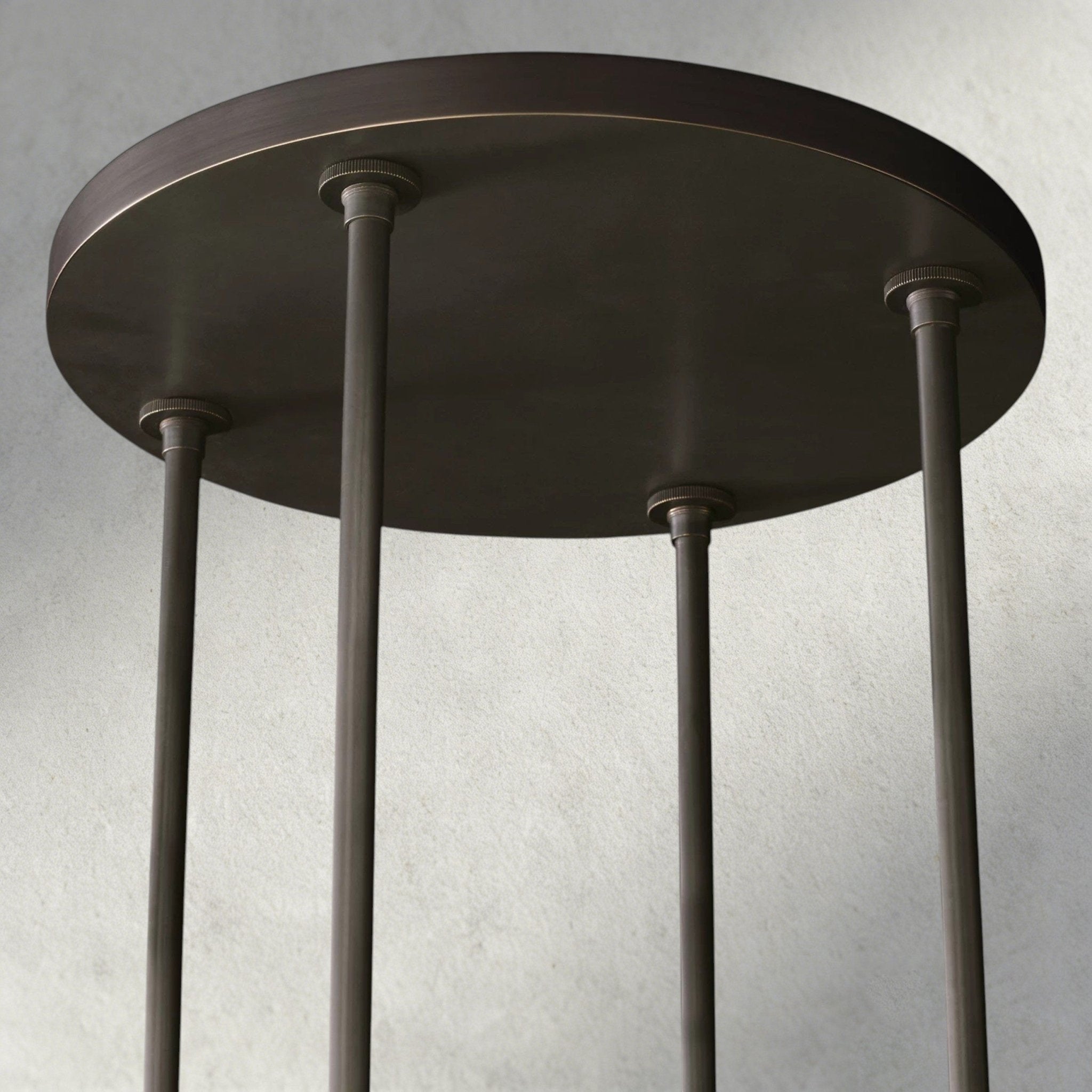 Ravay Round Milk Glass Chandelier 36", 48", 60" - Cyran Lamps