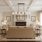 Rhodes Double Linear Chandelier - Cyran Lamps