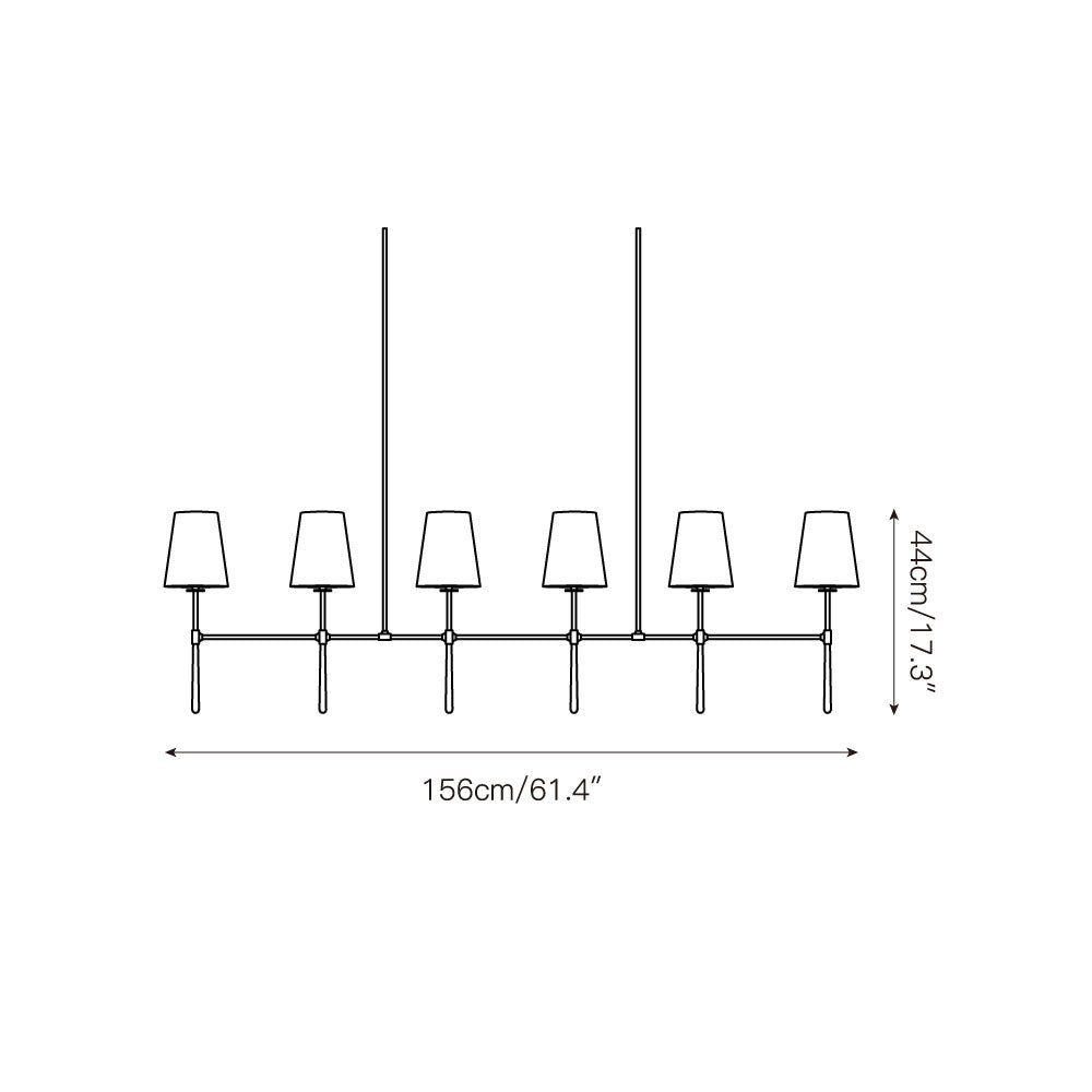 Rhodes Linear Chandelier - Cyran Lamps