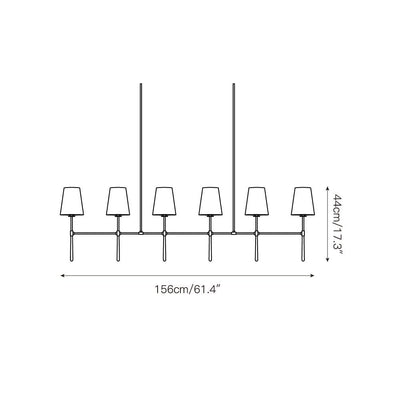 Rhodes Linear Chandelier - Cyran Lamps