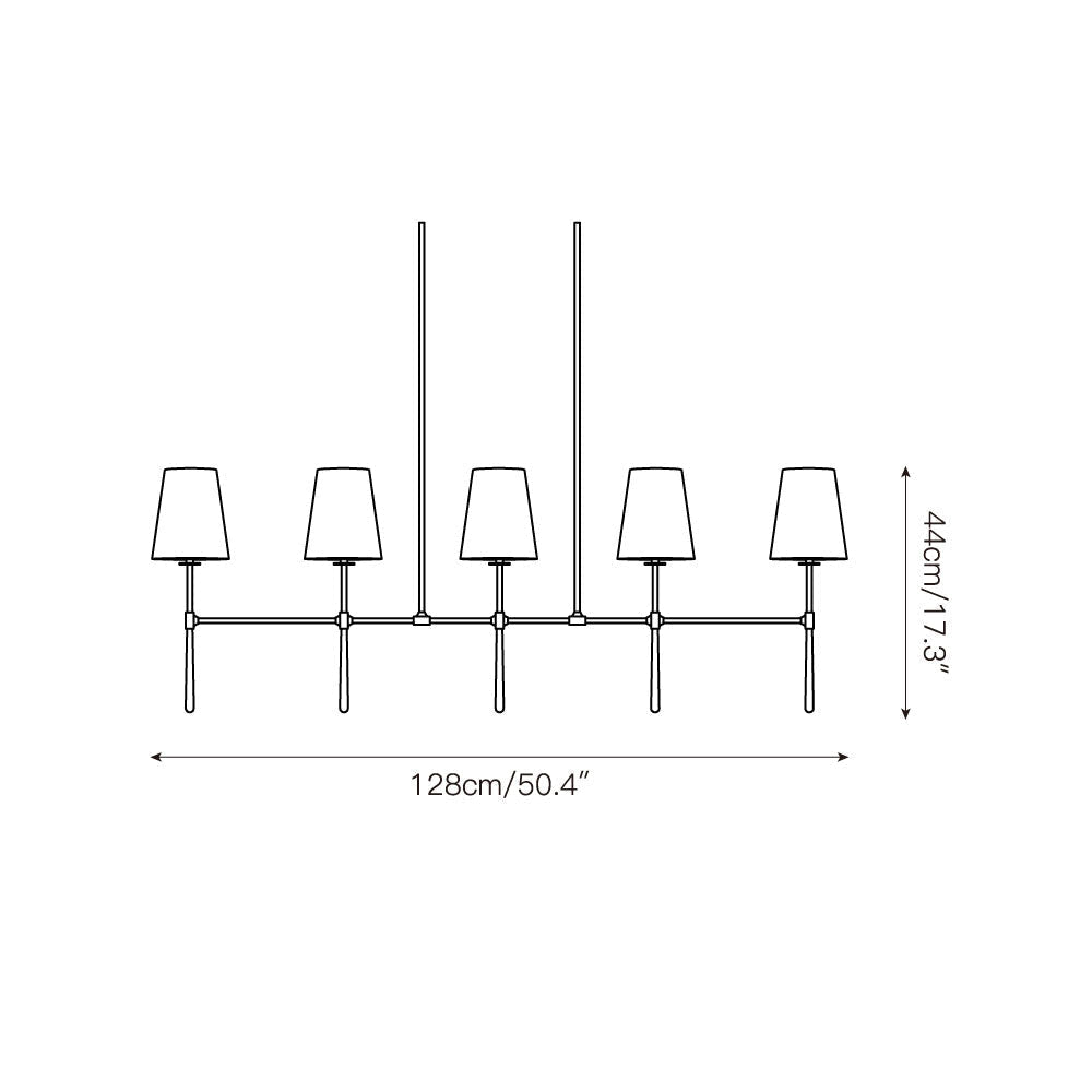 Rhodes Linear Chandelier - Cyran Lamps