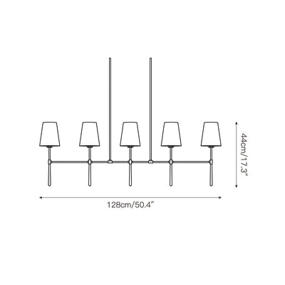 Rhodes Linear Chandelier - Cyran Lamps